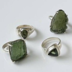 Genuine Moldavite rings | Pendant-World.com