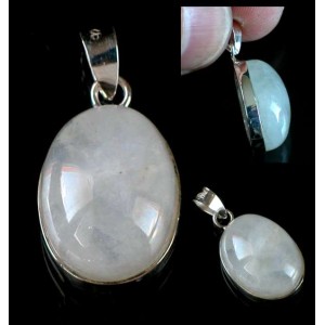 Rainbow Moonstone Cabachon Sterling Silver Pendant 4.4 gram,unique #mp30 | PENDANT-WORLD.COM | Buy at $45