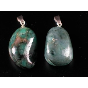 Genuine Emerald 925 silver pendant (1pc) - Random pick | PENDANT-WORLD.COM | Buy at $21.95