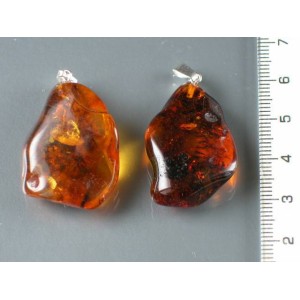 Genuine dark colour Amber 925 silver pendant (1pc) - Random pick | PENDANT-WORLD.COM | Buy at $27.95