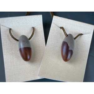 Shiva Lingam pendant on card w leather (1pc) | PENDANT-WORLD.COM | Buy at $4.95