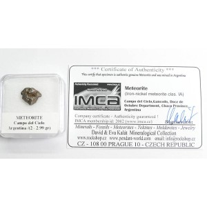 Genuine Campo del Cielo Meteorite from Argentina with box and certificate (2 - 2.99 gram) - Random pick (1pc) | PENDANT-WORLD.COM | Buy at $15.95