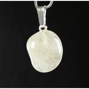 Tumbled Gem Quality Libyan Desert Glass 1.6 gram Sterling Silver Bail Pendant,unique | PENDANT-WORLD.COM | Buy at $45.99