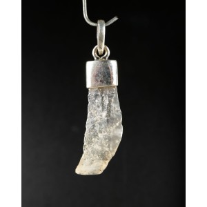 Raw Libyan Desert Glass Pendant 2.09 gram with Sterling Silver Cap,unique | PENDANT-WORLD.COM | Buy at $40.65