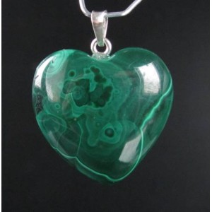 Malachite heart pendant with silver bail,unique | PENDANT-WORLD.COM | Buy at $15.95