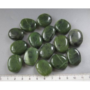 Nephrite Jade AAA fine oval shape tumbled stone from Canada | PENDANT-WORLD.COM | Buy at $3.5