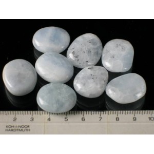 Blue Calcite AAA fine oval shape tumbled stone | PENDANT-WORLD.COM | Buy at $2.75