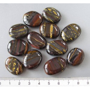 Tiger Iron AAA fine oval shape tumbled stone from Australia | PENDANT-WORLD.COM | Buy at $3.5
