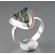 Sterling silver raw Moldavite ring size 59 (USA 8 7/8),unique | PENDANT-WORLD.COM | Buy at $82