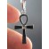 Sterling silver faceted Moldavite cross pendant  (1 pc) | PENDANT-WORLD.COM | Buy at $56