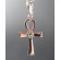 Sterling silver faceted Moldavite cross pendant  (1 pc) | PENDANT-WORLD.COM | Buy at $56