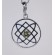Faceted Moldavite Pendant Sterling Silver 4.5 mm Round Cut Lada Star Symbol (1 pc) | PENDANT-WORLD.COM | Buy at $145