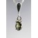 Faceted Moldavite Pendant Sterling Silver 6x4 mm Standard Oval Cut (1 pc) | PENDANT-WORLD.COM | Buy at $49.99
