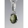 Faceted Moldavite Pendant Sterling Silver 6x8 mm Standard Oval Cut (1 pc) | PENDANT-WORLD.COM | Buy at $85