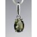 Faceted Moldavite Pendant Sterling Silver 6x8 mm Standard Oval Cut (1 pc) | PENDANT-WORLD.COM | Buy at $85