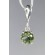 Faceted Moldavite Pendant Sterling Silver 5 mm Standard Round Cut (1 pc) | PENDANT-WORLD.COM | Buy at $57.95