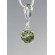 Faceted Moldavite Pendant Sterling Silver 5 mm Standard Round Cut (1 pc) | PENDANT-WORLD.COM | Buy at $57.95