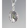 Faceted Moldavite Pendant Sterling Silver 5x7mm Oval Cut with Garnets (1 pc) | PENDANT-WORLD.COM | Buy at $119