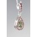 Faceted Moldavite Pendant Sterling Silver 5x7 mm Pear Cut with Garnets (1 pc) | PENDANT-WORLD.COM | Buy at $129