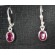 Natural Gem Red Faceted Ruby Oval Cut Sterling Silver Earrings,unique | PENDANT-WORLD.COM | Buy at $75
