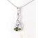 Faceted Moldavite Pendant Sterling Silver 12mm Marquise Standard Cut (1 pc) | PENDANT-WORLD.COM | Buy at $145
