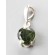 Sterling silver 8mm faceted heart shape Moldavite pendant (1 pc) | PENDANT-WORLD.COM | Buy at $67