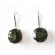 Faceted Moldavite Earrings 7mm Round Cut Sterling Silver Leverback (1pair) | PENDANT-WORLD.COM | Buy at $154.95