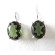 Moldavite 9 mm oval faceted sterling silver earings (1pair) | PENDANT-WORLD.COM | Buy at $170