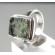 Sterling silver raw Moldavite ring size 50 (USA 5 3/8),unique | PENDANT-WORLD.COM | Buy at $73