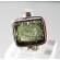 Sterling silver raw Moldavite ring size 50 (USA 5 3/8),unique | PENDANT-WORLD.COM | Buy at $73