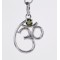 Faceted Moldavite Pendant Sterling Silver 5 mm Round Cut Om Symbol Design (1pc) | PENDANT-WORLD.COM | Buy at $145.95