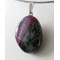 Natural Red Ruby in Zoisite from Tanzania 925 Silver Bail Pendant,unique | PENDANT-WORLD.COM | Buy at $26.95