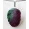 Natural Red Ruby in Zoisite from Tanzania 925 Silver Bail Pendant,unique | PENDANT-WORLD.COM | Buy at $24.95
