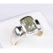 Faceted Moldavite Ring Solid Sterling Silver 10x8MM,size 57 (US 8 1/4),unique | PENDANT-WORLD.COM | Buy at $209