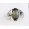 Faceted Moldavite Ring Solid Sterling Silver 11MM Pear Cut,size 58 (US 8 1/2),unique | PENDANT-WORLD.COM | Buy at $234