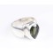 Faceted Moldavite Ring Solid Sterling Silver 13mm Pear Cut,size 56 (US 7 3/4),unique | PENDANT-WORLD.COM | Buy at $345