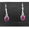 Natural Gem Red Ruby Oval Cut Sterling Silver Earrings,unique | PENDANT-WORLD.COM | Buy at $75