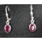 Natural Gem Red Faceted Ruby Oval Cut Sterling Silver Earrings,unique | PENDANT-WORLD.COM | Buy at $75