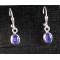 Natural Intense Gem Blue Faceted Tanzanite Oval Cut Sterling Silver Earrings,unique | PENDANT-WORLD.COM | Buy at $79