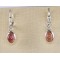 Natural Faceted Tourmaline Rubellite Oval Cut Sterling Silver Earrings,unique | PENDANT-WORLD.COM | Buy at $87