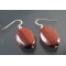 Red Tiger Eye Oval Shape Sterling Silver Earrings,unique | PENDANT-WORLD.COM | Buy at $18.95